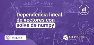 Dependencia lineal de vectores con solve de numpy