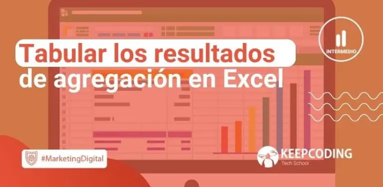 Tabular los resultados de agregación en Excel