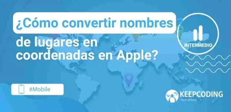 ¿Cómo convertir nombres de lugares en coordenadas en Apple?