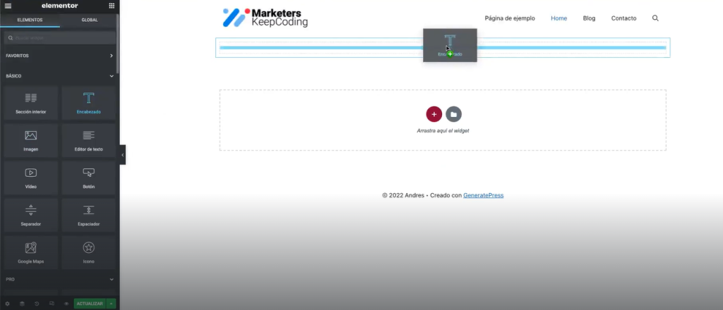 Mi primer WordPress con Elementor 5 Mi primer wordpress con elementor