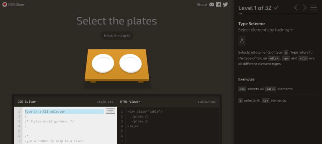 ¿Qué es CSS Diner? 1 CSS Diner