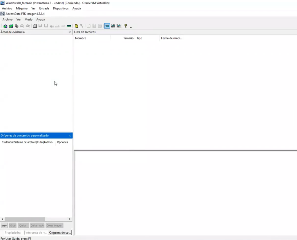 Análisis de evidencia con FTK Imager 1 Análisis de evidencia con FTK Imager