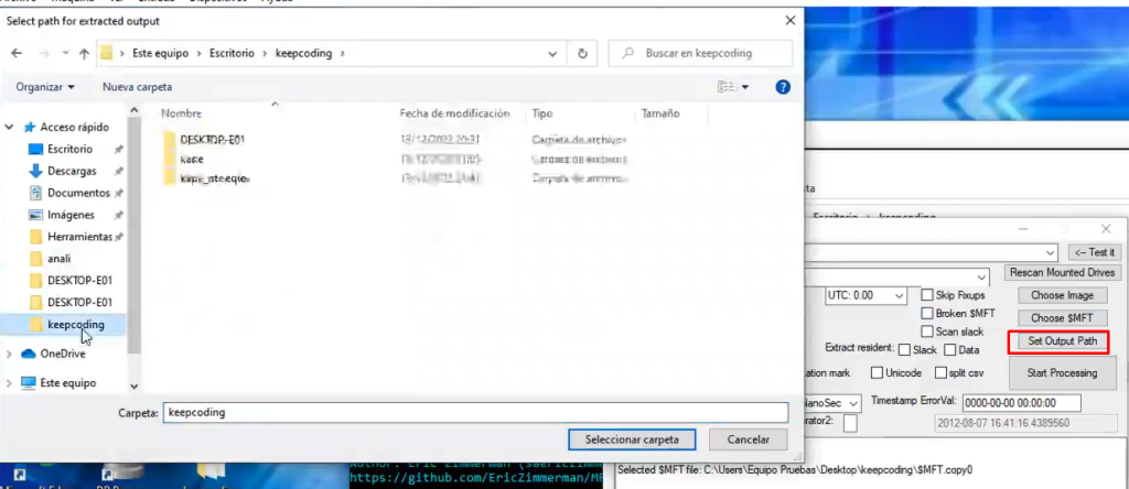 ¿Cómo funciona mft2csv? 3 mft2csv