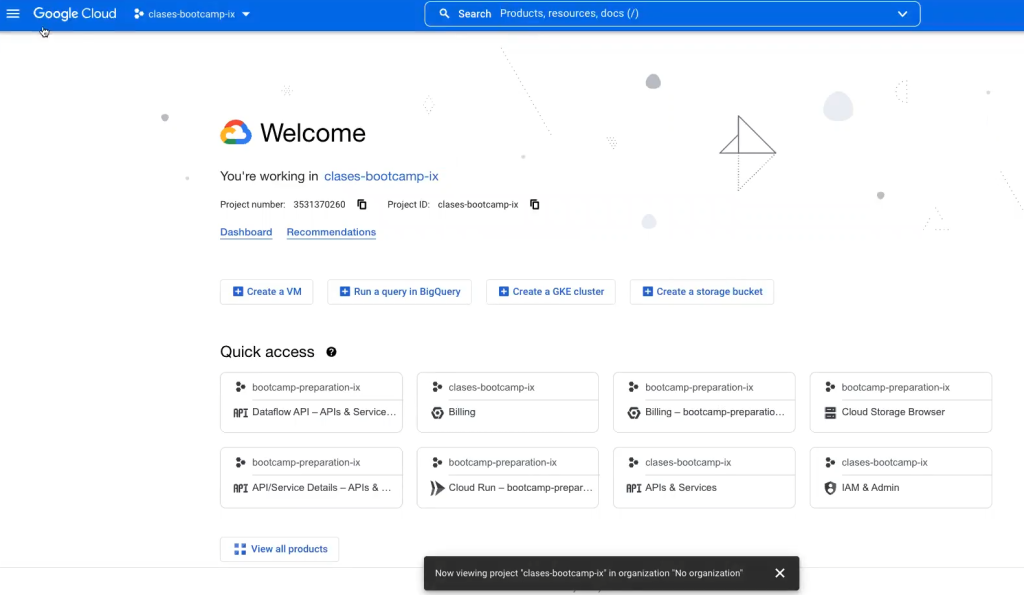 Crear un proyecto en Google Cloud