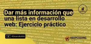 Dar más información que una lista en desarrollo web