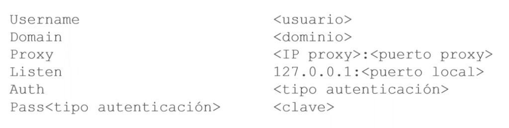 Conexión mediante proxy con autenticación 1 conexión mediante proxy con autenticación