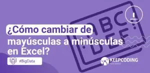 ¿Cómo cambiar de mayúsculas a minúsculas en Excel?