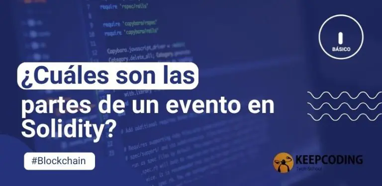¿Cuáles son las partes de un evento en Solidity?