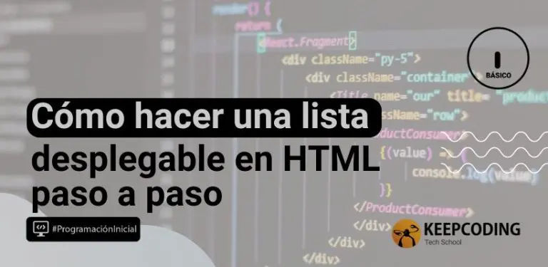 Cómo hacer una lista desplegable en HTML paso a paso