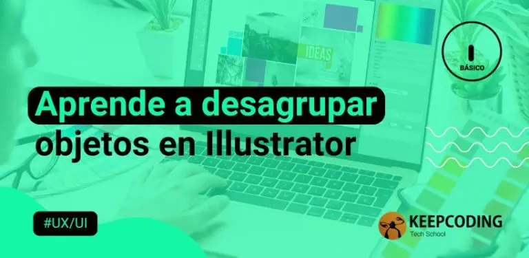 Aprende a desagrupar objetos en Illustrator