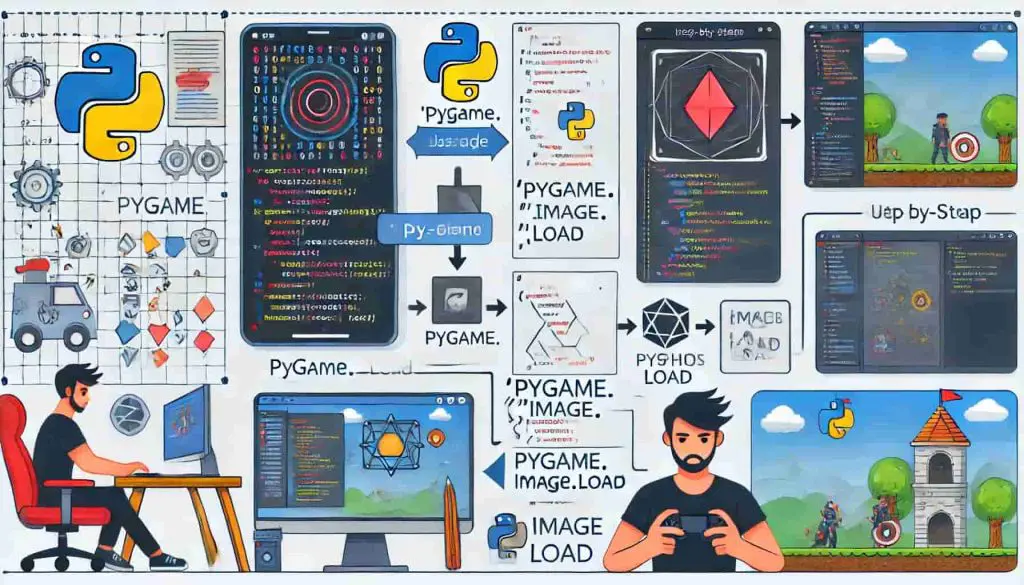 ¿Cómo usar la función pygame.image.load en Python? 1 pygame.image.load en Python