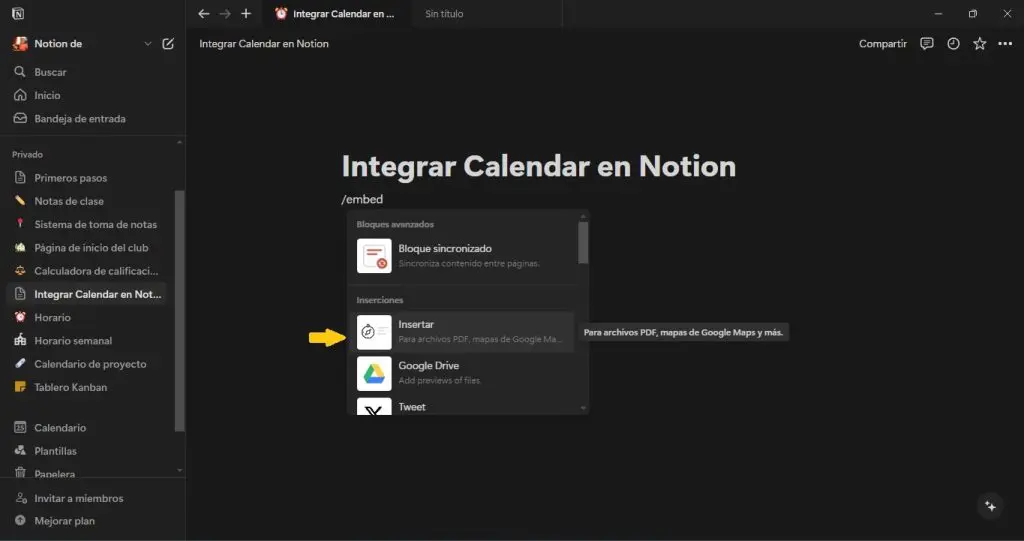 Cómo integrar Google Calendar en Notion: guía paso a paso 5 Google Calendar en Notion