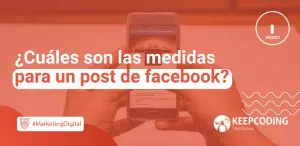 medidas para un post de facebook