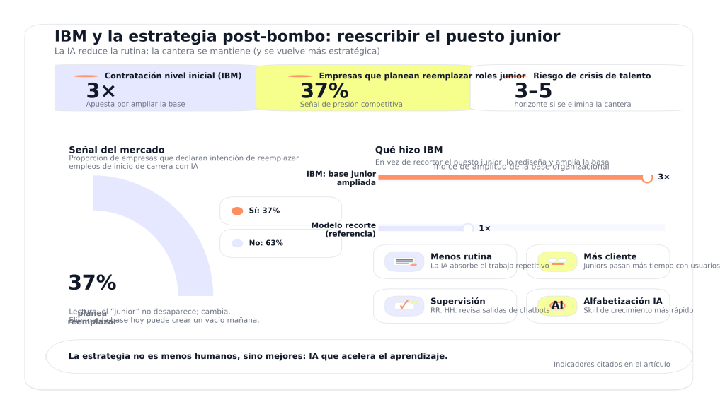 Empleos para junior y el rol de la IA: la estrategia de IBM y cómo prepararte 1 Empleos para junior y el rol de la IA