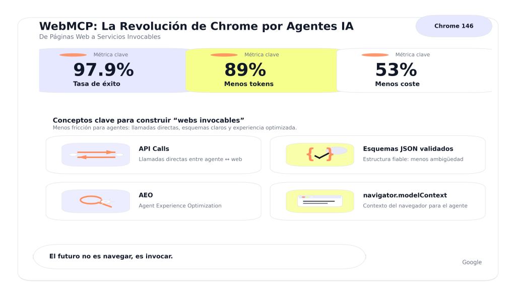 Chrome para agentes de IA: la web que se vuelve invocable 1 Chrome para agentes de IA