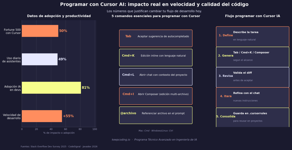 Programar con Cursor AI: guía completa para desarrolladores que quieren multiplicar su velocidad 1 Programar con Cursor