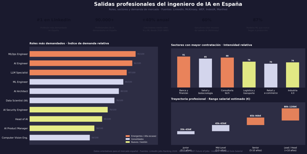 Salidas profesionales de un ingeniero de IA: roles, sectores y trayectorias reales en el mercado 1 Salidas profesionales de un ingeniero de IA