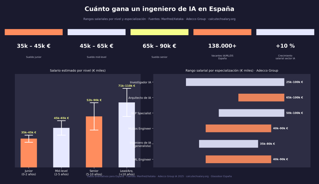 Cuánto gana un ingeniero de IA: rangos reales por nivel y especialización 1 Cuánto gana un ingeniero de IA