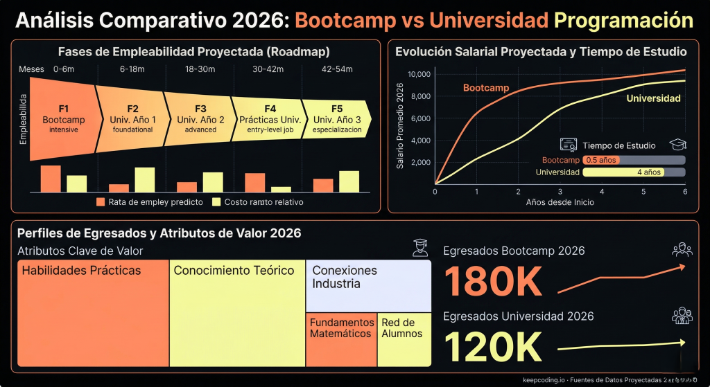 Bootcamp vs universidad para aprender programación: cómo elegir la mejor ruta según tu objetivo 2 Bootcamp vs universidad