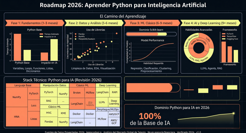 Roadmap para aprender Python para IA