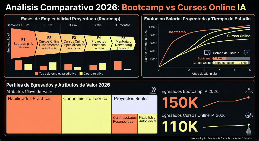 Bootcamp vs cursos online para aprender IA: cómo elegir la mejor ruta según tu objetivo 1 Bootcamp vs cursos online