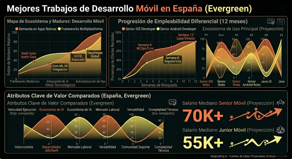 Mejores trabajos de desarrollo móvil en España: perfiles, salarios y cómo acceder 1 Mejores trabajos de desarrollo móvil en España