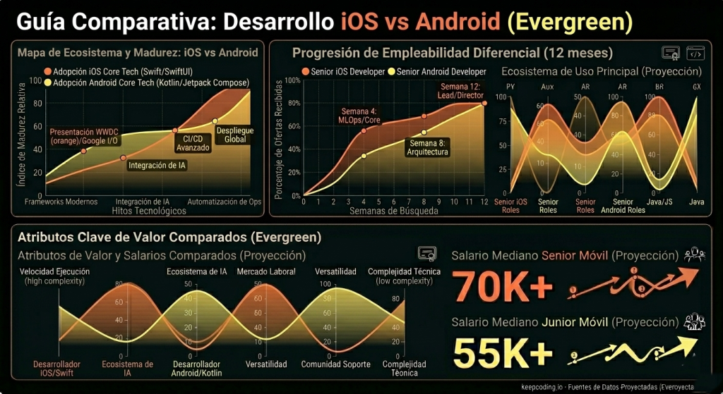 Diferencias entre desarrollo iOS y Android: guía completa para desarrolladores 1 Diferencias entre desarrollo iOS y Android