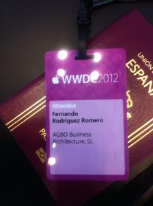 Tarjeta de Asistente en la WWDC2012_WWDC2012 en el Moscone Center