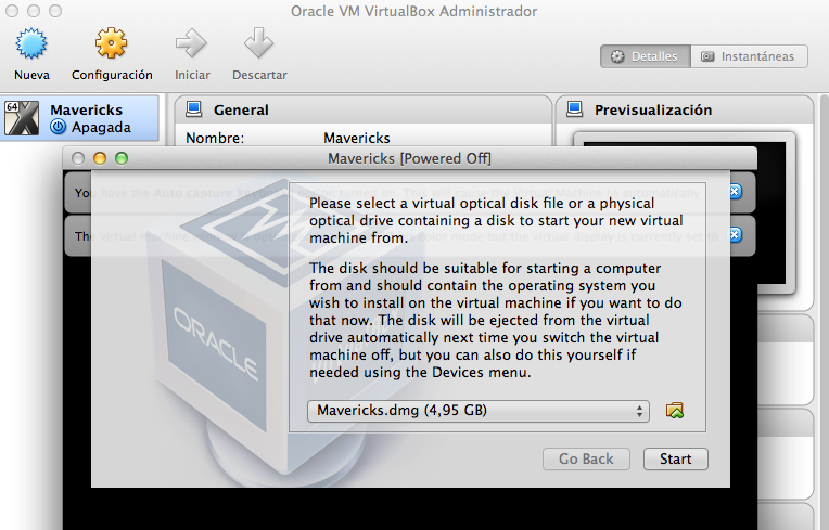 Virtualizando Mavericks en VirtualBox 3