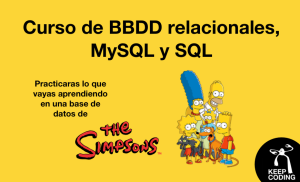 Curso BBDD relacionales, MySQL y SQL