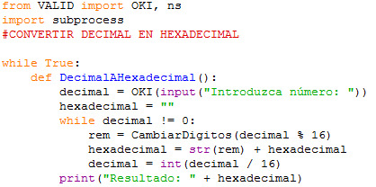 Cómo convertir decimal a hexadecimal con Python 3