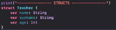 Cómo crear una struct en Swift 1