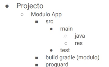 Estructura de un proyecto en Android Studio 1