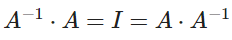 Definición de inversa de una matriz 1