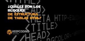 bloques de estructura de tablas HTML