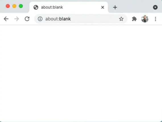 ¿Qué es about blank?