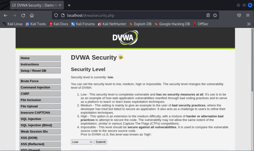 Ataque de subida de ficheros en DVWA 2