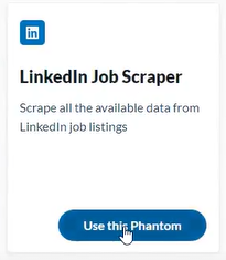 Cómo se hace scrap de ofertas laborales de LinkedIn con PhantomBuster