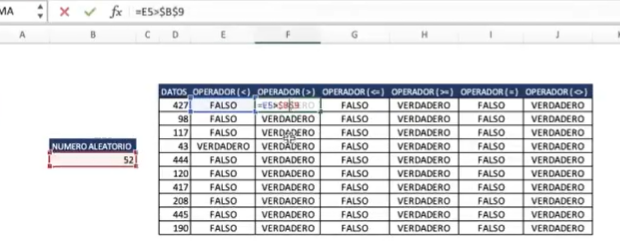 Ejercicio: número aleatorio para operadores en Excel