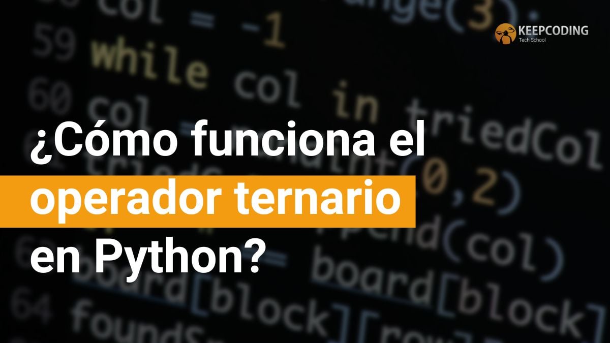 Cómo funciona el operador ternario en python