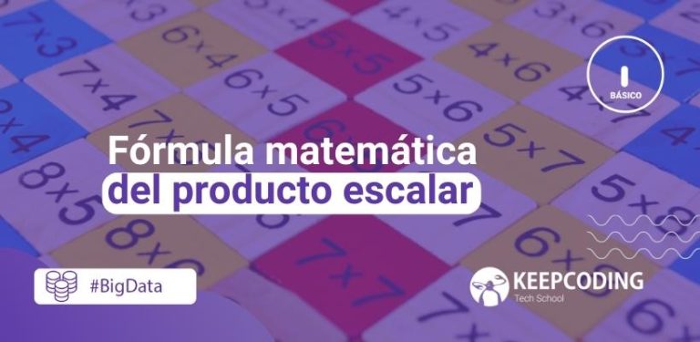 Fórmula matemática del producto escalar