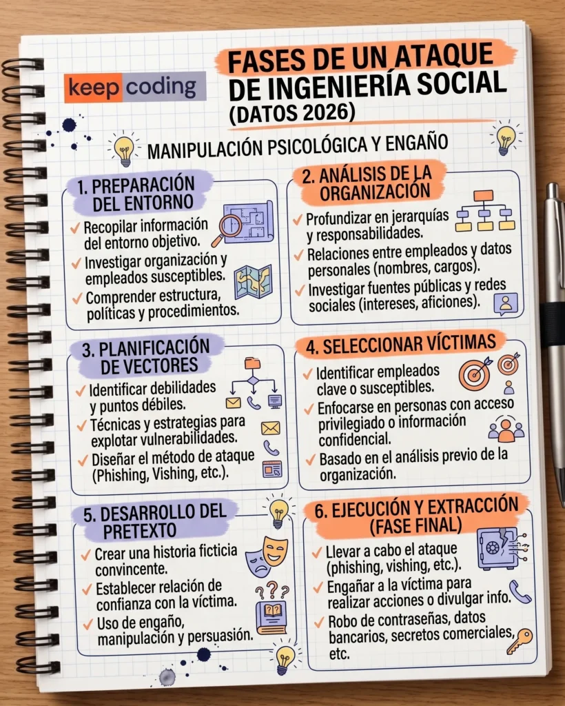 Conoce las fases de un ataque en ingeniería social 1 fases de un ataque en ingeniería social