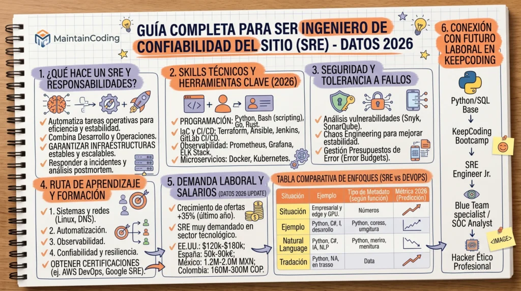 ¿Cómo ser ingeniero de confiabilidad del sitio (SRE)? 1 Cómo ser ingeniero de confiabilidad del sitio