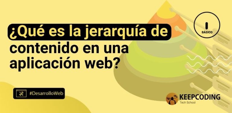 ¿Qué es la jerarquía de contenido en una aplicación web?