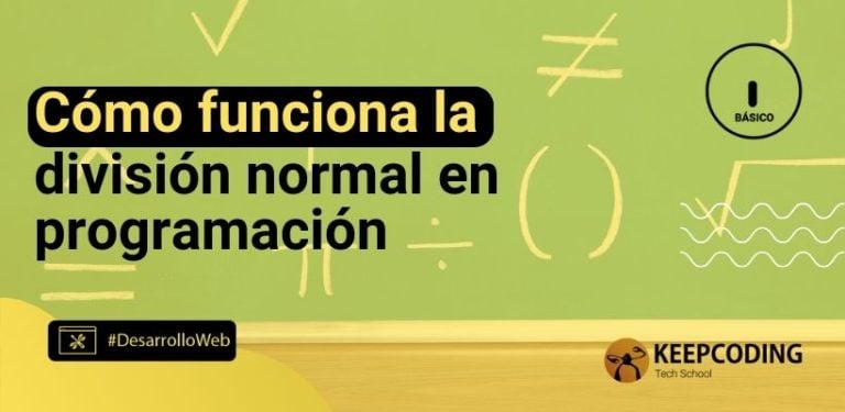 Cómo funciona la división normal en programación