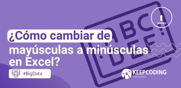 ¿Cómo cambiar de mayúsculas a minúsculas en Excel?