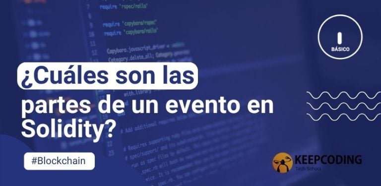 ¿Cuáles son las partes de un evento en Solidity?