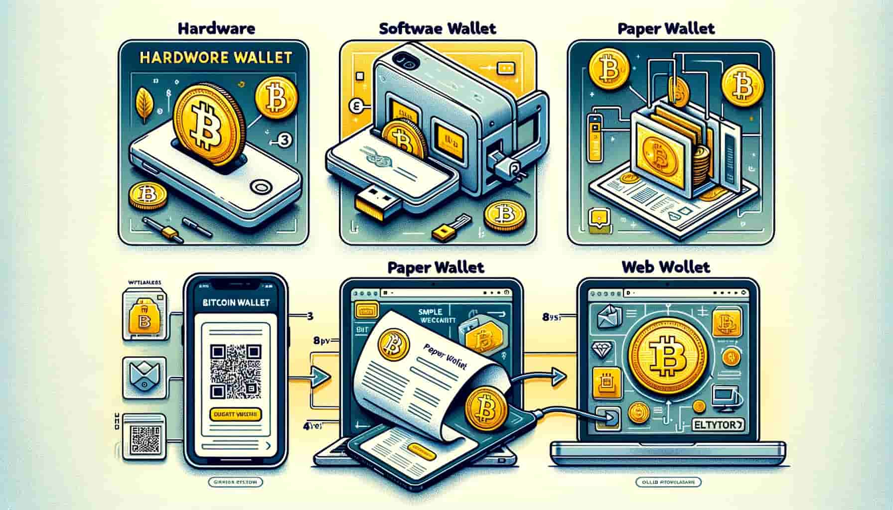 guardar Bitcoin de la forma más segura: tipos de billeteras