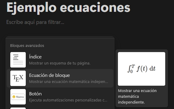 Añadir ecuaciones en Notion: cómo hacerlo