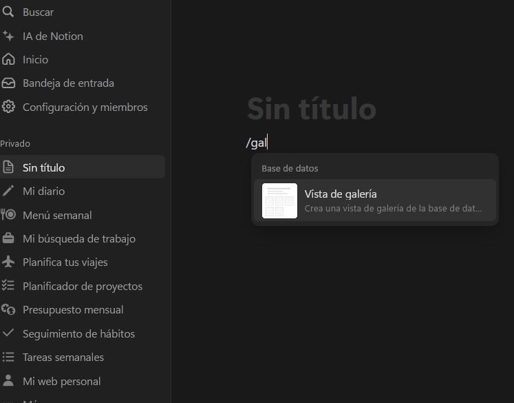 Crear flashcards en Notion: paso 1